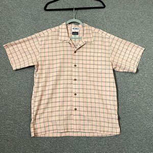Patagonia Men’s Size Medium Short Sleeve Collared Summer Button Up Plaid Shirt
